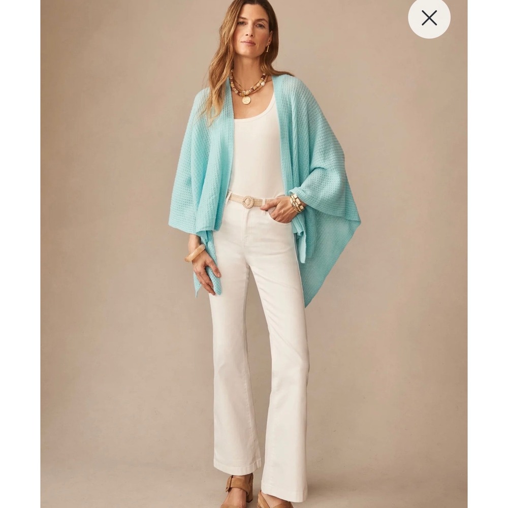J.‎ McLaughlin Julianne 100% Cashmere Wrap – Seafoam – One Size – NWT